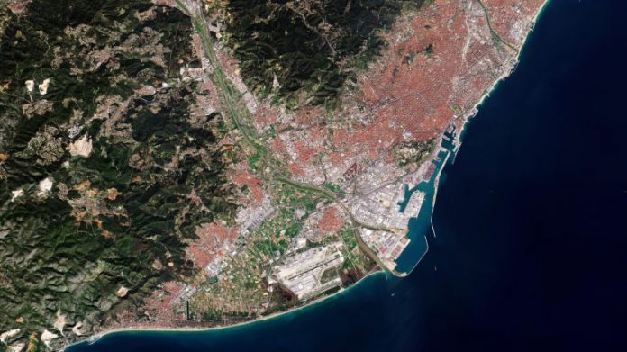 Barcelona Spain From Space
