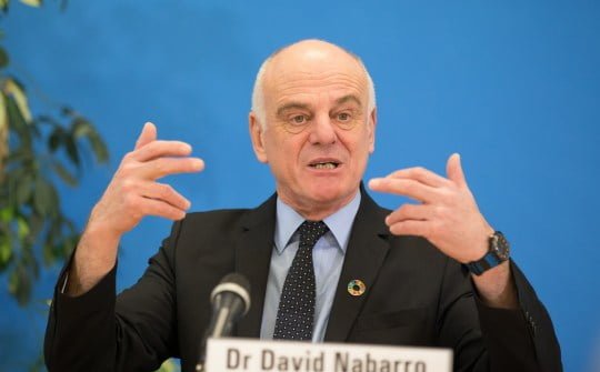 (170126) -- GENEVA, Jan. 26, 2017 (Xinhua) -- David Nabarro, UN Special Adviser on 2030 Agenda for Sustainable Development, addresses the media in the headquarters of World Health Organization (WHO) in Geneva, Switzerland, Jan. 26, 2017. The WHO Executive Board selected 3 nominees, Pakistani candidate Sania Nishtar, Ethiopian candidate Tedros Adhanom Ghebreyesus and British candidate David Nabarro, for the post of WHO Director-General on Wednesday. (Xinhua/Xu Jinquan)(zf) (Photo by Xinhua/Sipa USA)