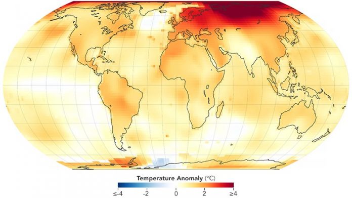 2020 Global Temperature Anomaly Annotated