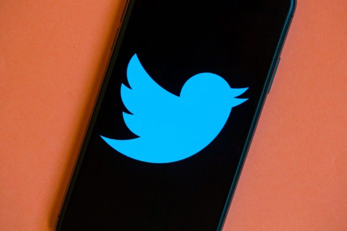 Twitter logo on a smartphone screen