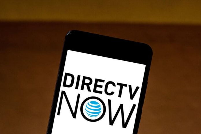 In this photo illustration the DirecTV Now logo is seen