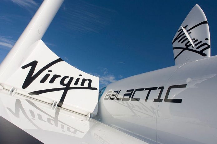 UK - Farnborough - Model of Virgin Galactic's SpaceShipTwo (SS2)