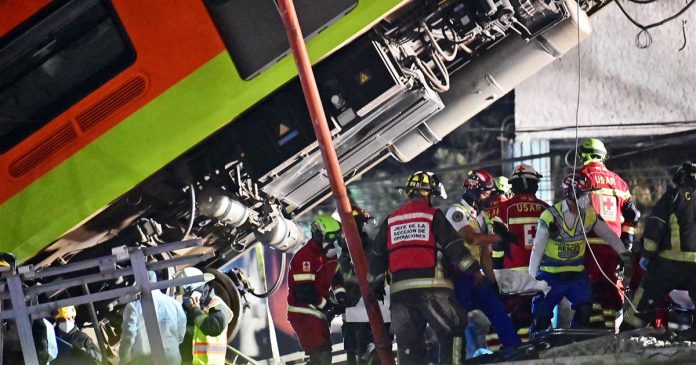 At least 24 dead after Mexico City subway overpass collapses