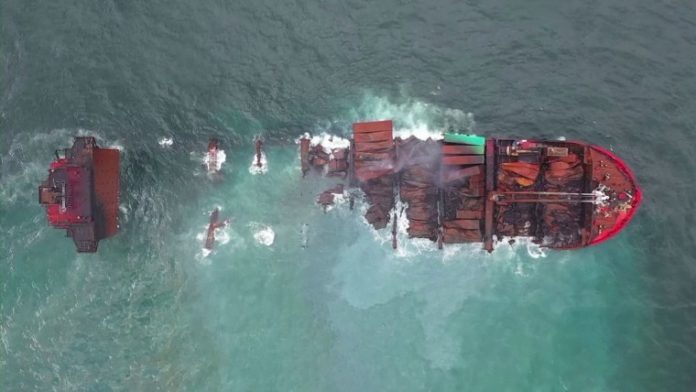 Fire-ravaged cargo ship sinks off Sri Lanka sparking fears of environmental disaster