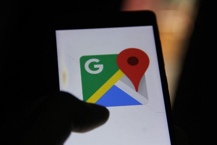 Google Maps, Mobile App can be seen on a mobile phone.