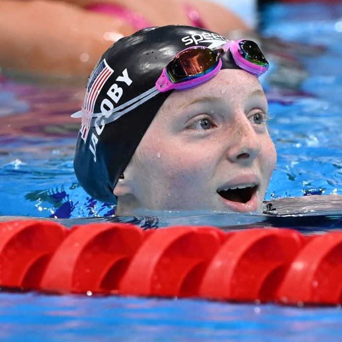 Swimmer Lydia Jacoby Wins Gold in Same Pink Goggles She Wore as a Kid - E! Online