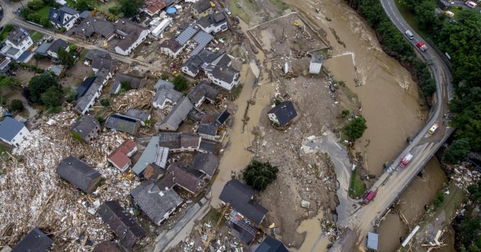Video of flooding in Germany shows buckled homes, tossed cars