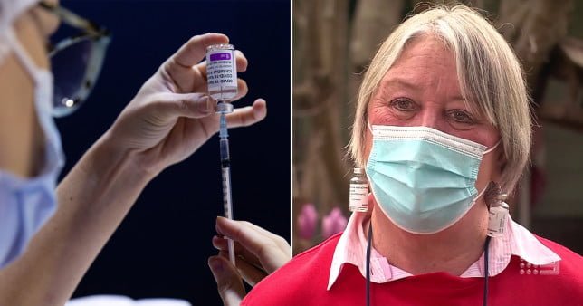 Nurse preparing a Pfizer vaccine, Kirsten Peterson. Healthcare Australia fired nurse Kirsten Peterson for giving leftover Pfizer vaccines to her family members in Sydney. 