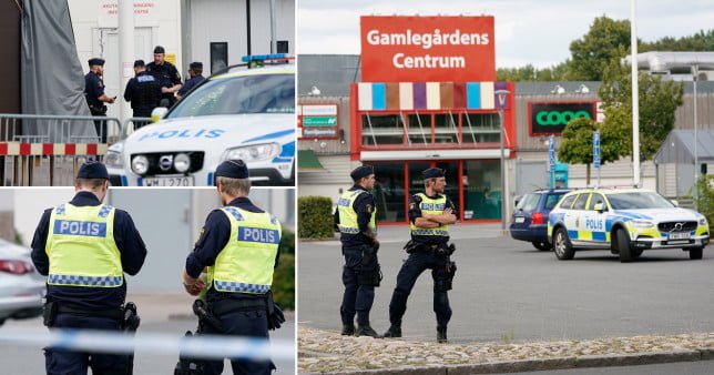 Crime scene in Swedish shooting 