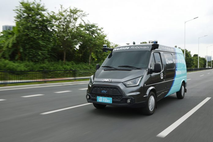 Chinese driverless car firm WeRide launches 'Robovan' for deliveries