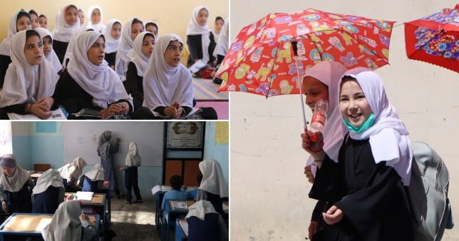 The Taliban ban girls from going to secondary school (Picture: Getty/EPA/Reuters) 