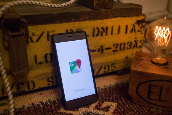 The Google Maps application seen displayed on a Sony