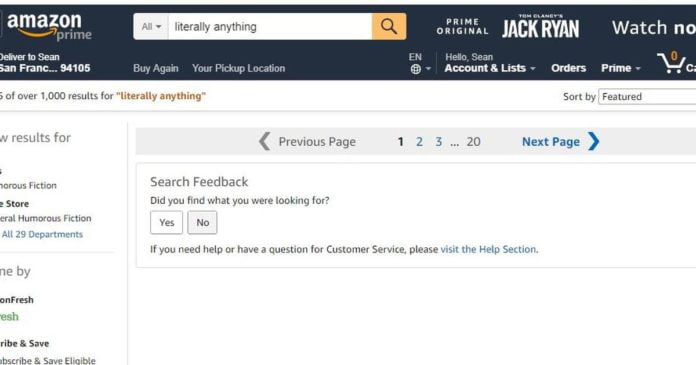 A weird Amazon.com outage left shoppers with no search results
