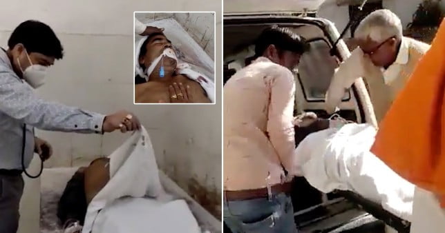 Sreekesh Kumar, who was mistakenly being declared dead and placed in a freezer for seven hours in the Indian city of Morabadad, in the district of Uttar Pradesh. 