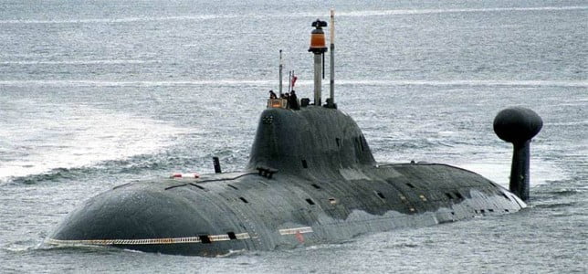 A Russian submarine. Britain's head of defence staff, Sir Tony Radakin, said Russian submarines could threaten the underwater internet cables all over the world.