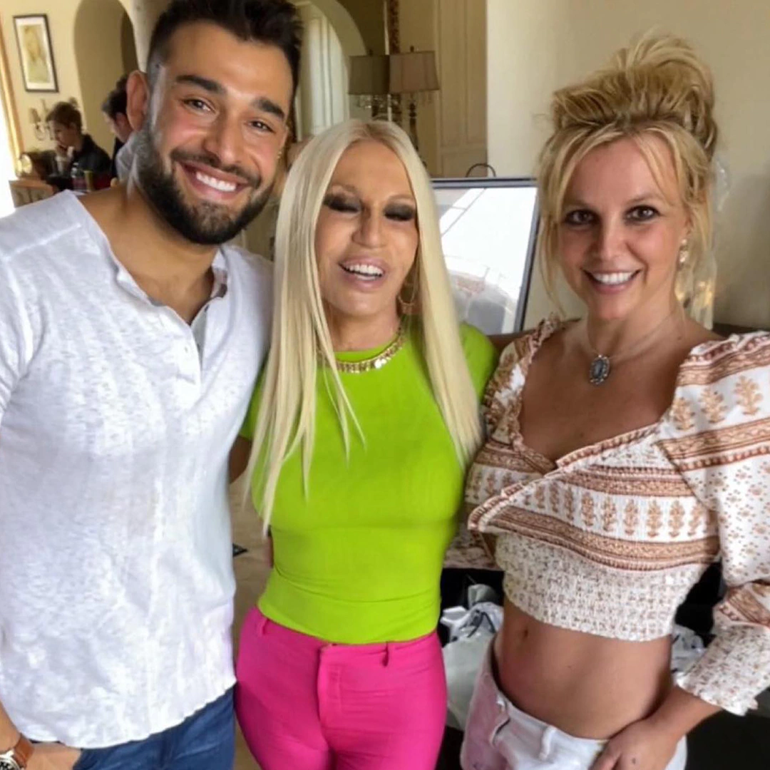 Sam Asghari Recalls Britney Spears and Donatella Versace’s Reunion