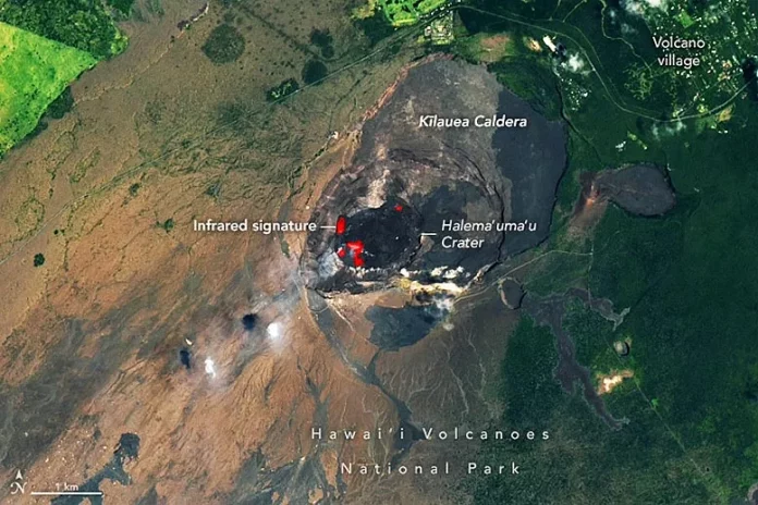 Kīlauea’s Lava Lake April 2022 Annotated
