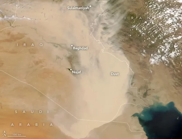 Iraq Dust Storm May 16, 2022 Annotated