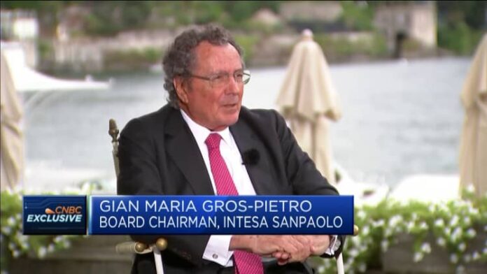 Intesa Sanpaolo's Gros-Pietro: Must assume real inflation rate is still negative