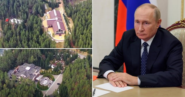 Vladimir Putin has reportedly hunkered down in a remote palace on 'holiday' as widespread protests spread through Russia.