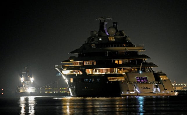 Russian oligarch-linked superyacht worth £436,000,000 towed