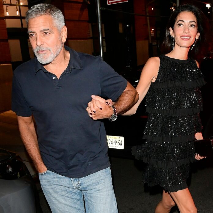See Amal and George Clooney Step Out for Stylish Date Night in NYC - E! Online