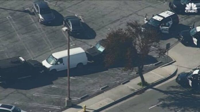 California mass shooting suspect found dead after traffic stop