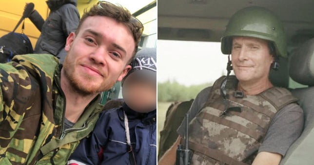 Christopher Perry (left) and Andrew Bagshaw (right) had volunteered with aid efforts in Ukraine (Picture: Ukraine National Police) 