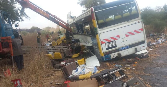 Senegal: Two buses crash head-on killing 40 people after tyre blew out