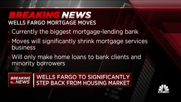 Wells Fargo to significantly step back from housing market