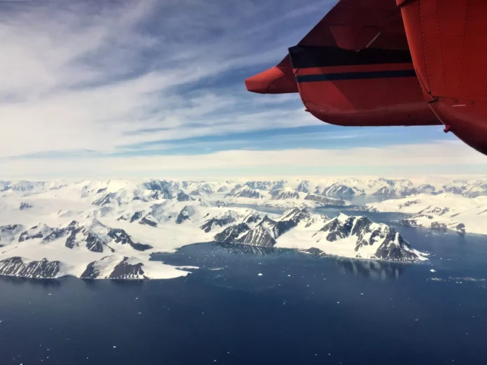 Aerial Photograph of Antarctic Peninsula