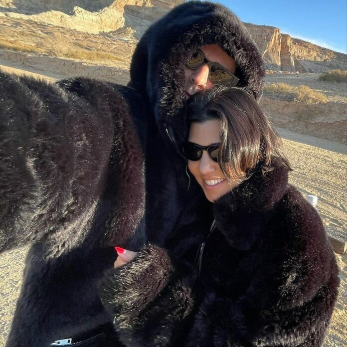 Kourtney Kardashian & Travis Barker Take Snowy Valentine's Day Trip