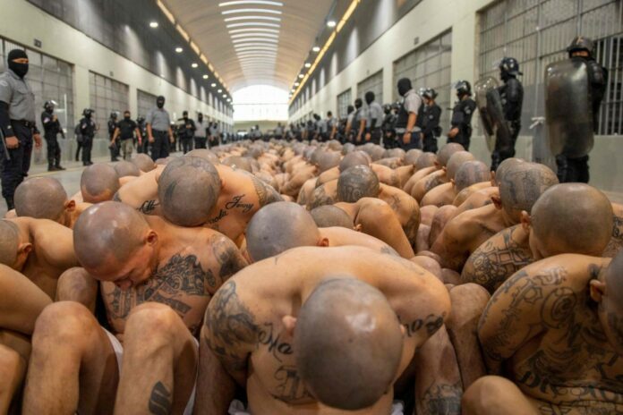 Thousands of gang members moved to new 'mega prison' in El Salvador