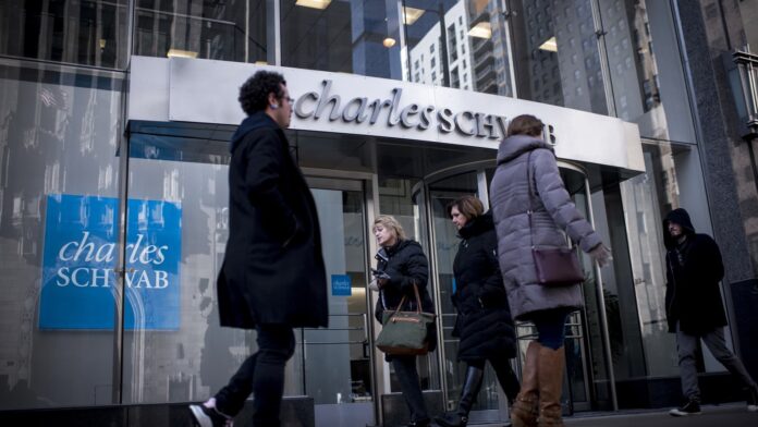 Charles Schwab shares drop 12% even as the firm defends financial position