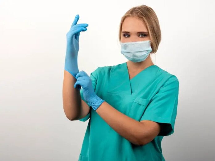 Woman Doctor Latex Glove
