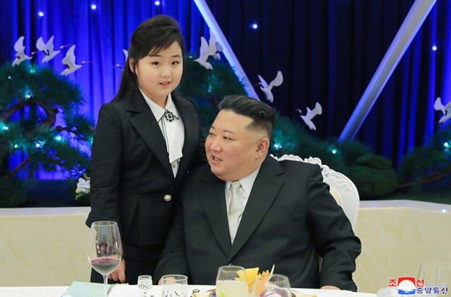 Kim Jong-un and his daughter