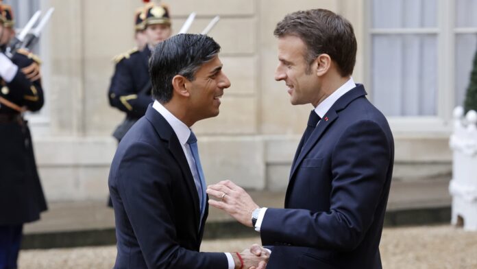 UK PM Sunak visits France's Macron to discuss Ukraine war, post-Brexit ties
