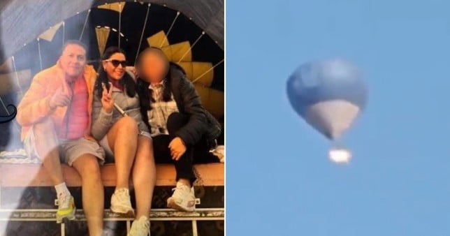 A mum and dad were killed in the crash as they jumped from the balloon to try and escape the fire (Picture: EPA/ Getty/ Facebook)