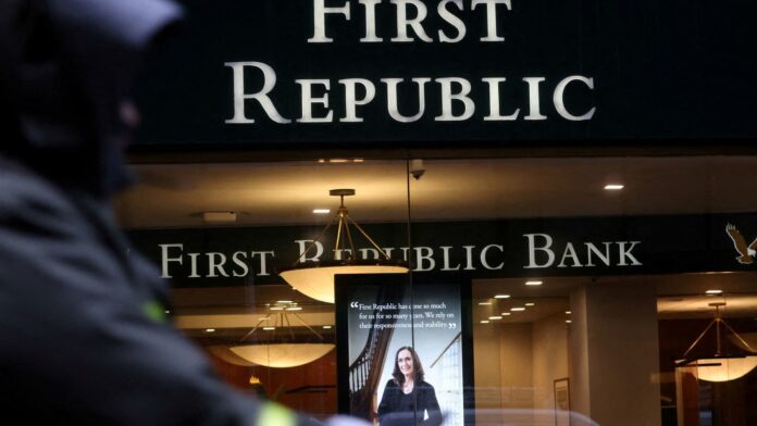 First Republic falls more than 40% to record low after reporting massive deposit drop