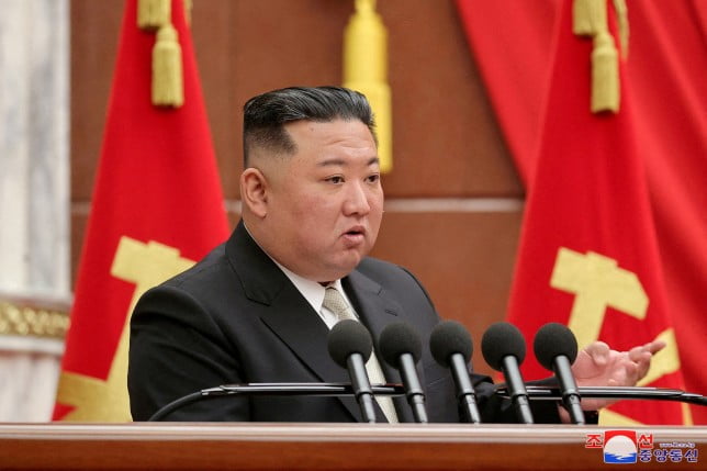 FILE PHOTO: North Korean leader Kim Jong Un attends the 7th enlarged plenary meeting of the 8th Central Committee of the Workers' Party of Korea (WPK) in Pyongyang, North Korea, March 1, 2023 in this photo released by North Korea's Korean Central News Agency (KCNA). KCNA via REUTERS ATTENTION EDITORS - THIS IMAGE WAS PROVIDED BY A THIRD PARTY. REUTERS IS UNABLE TO INDEPENDENTLY VERIFY THIS IMAGE. NO THIRD PARTY SALES. SOUTH KOREA OUT. NO COMMERCIAL OR EDITORIAL SALES IN SOUTH KOREA/File Photo