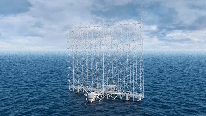 A Norwegian company is working on a wall of floating wind turbines