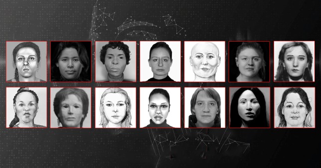 Interpol's facial reconstruction images.