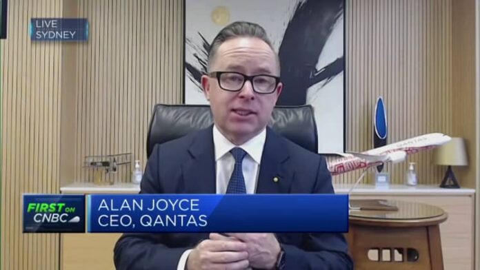 Our international business is getting back to pre-Covid capacity 'quite rapidly,' says Qantas CEO