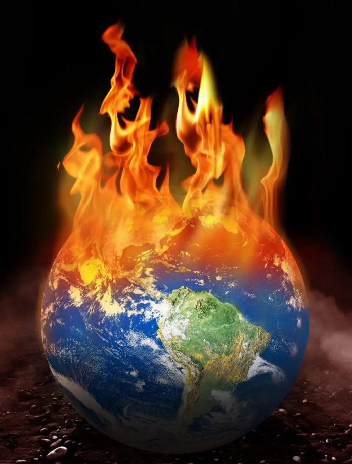 Global Warming Climate Change Earth on Fire