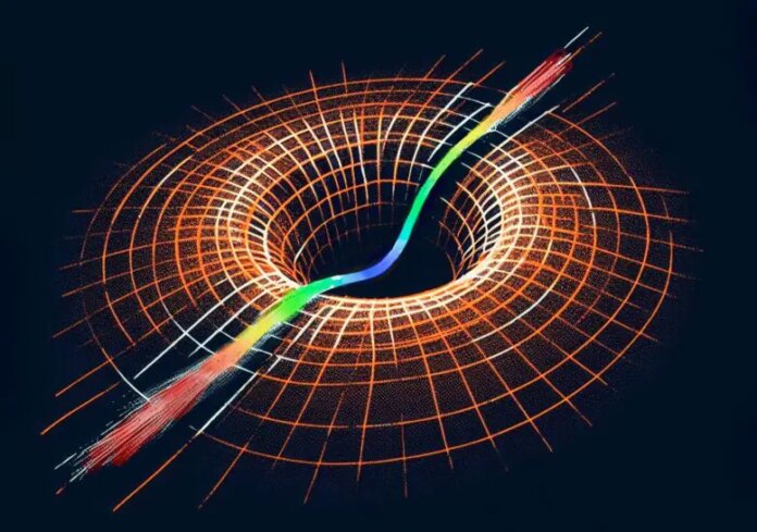 Artistic Depiction of Exponentially Curved Spacetime