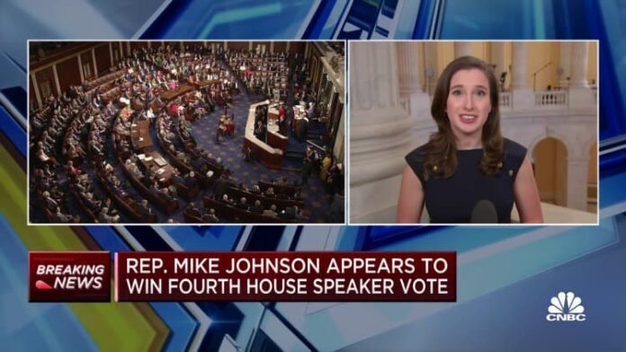 Rep. Mike Johnson appears to win fourth House speaker vote, ending Republican deadlock